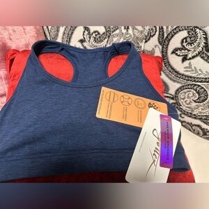 Sports bra by Gottex Blue Racerback Quick Dry 4 way Stretch M NWT 3481 SF